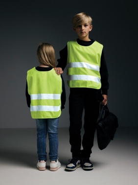 Logo trade corporate gift photo of: GRS recycled PET high-visibility safety vest 7-12 years